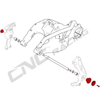 CENTRAL BOLT KIT FOR OEM REARSETS DUCATI XDIAVEL BICOLOR ブラック/Silver - CNC Racing (シーエヌシーレーシング)