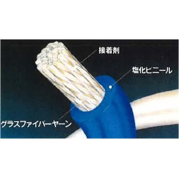 Φ7mmx30m グラスファイバーロープ エスコ