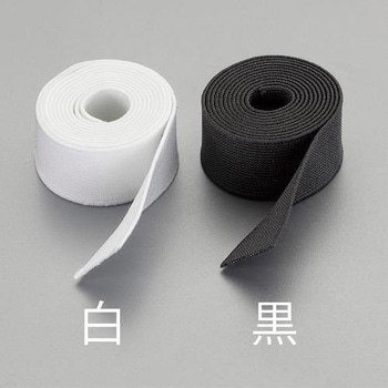 80mm x 5m 平織ゴム (黒) エスコ