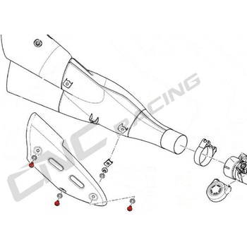 Exhaust heat guard bolt kit Ducati Diavel CNC Racing (シーエヌシーレーシング)