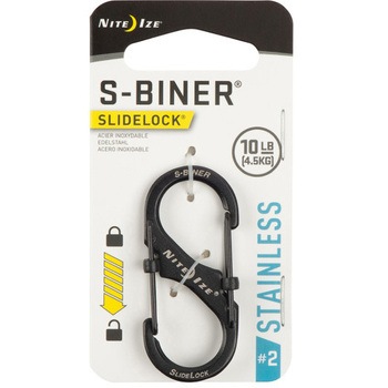 50x22mm Sカンスナップフック(ロック付/ブラック) エスコ