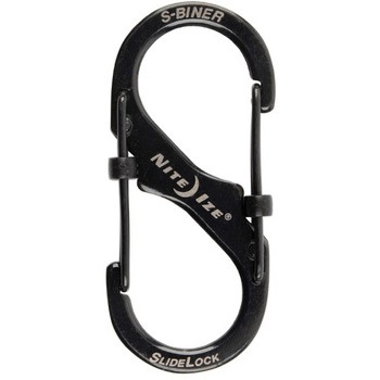 50x22mm Sカンスナップフック(ロック付/ブラック) エスコ