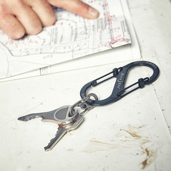 90x40mm Sカンスナップフック(ロック付/ブラック) エスコ