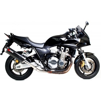 Factory オーバルスリップオン カーボンファイバースリーブ eマーク Honda CB 1300 2003 - 2014 Scorpion (スコーピオン)