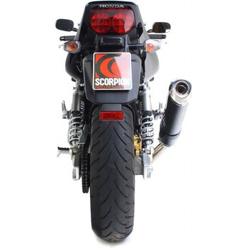 Factory オーバルスリップオン カーボンファイバースリーブ eマーク Honda CB 1300 2003 - 2014 Scorpion (スコーピオン)