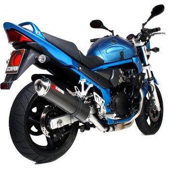 Factory オーバルスリップオン カーボンファイバースリーブ eマーク Suzuki GSF 600/650 Bandit 00-06 Scorpion (スコーピオン)