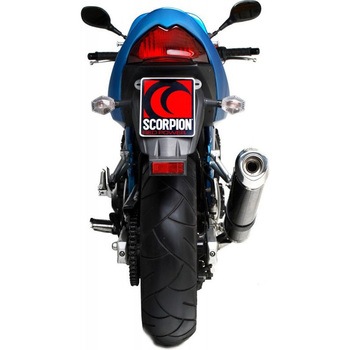 Factory オーバルスリップオン カーボンファイバースリーブ eマーク Suzuki GSF 600/650 Bandit 00-06 Scorpion (スコーピオン)