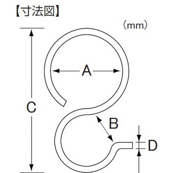 2.5x45mm パイプSカン(ステンレス製/5個) - エスコ
