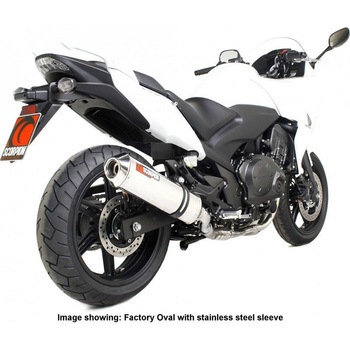 Factory オーバルスリップオン カーボンファイバースリーブ Honda CBF 1000 10-Current 2010 - 2018 Scorpion (スコーピオン)