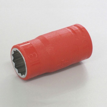 3/8"DRx12mm 絶縁ソケット(薄肉) - エスコ