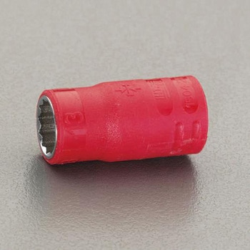 3/8"DRx14mm 絶縁ソケット(薄肉) エスコ