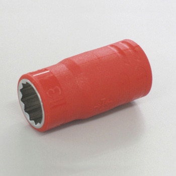 3/8"DRx14mm 絶縁ソケット(薄肉) エスコ