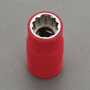 3/8"DRx14mm 絶縁ソケット(薄肉) エスコ