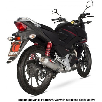 Factory オーバルフルシステム カーボンファイバースリーブ Honda CB 125 F  2015 - 2018 Scorpion (スコーピオン)