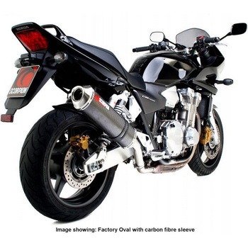 Factory ラウンドスリップオン チタンスリーブ eマーク Honda CB 1300 2003 - 2014 Scorpion (スコーピオン)