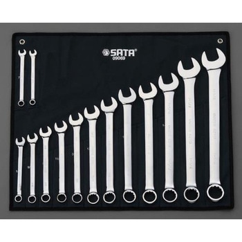 3/8-1・1/4" 14本組 片目片口スパナ - エスコ