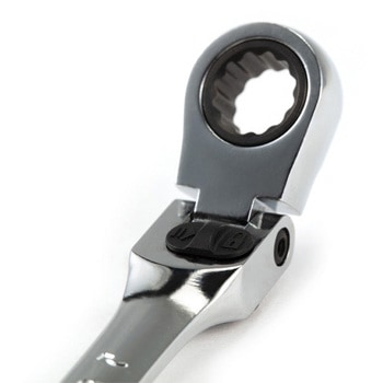 21mm ラチェット片目片口スパナ(首振型/ロック付) エスコ