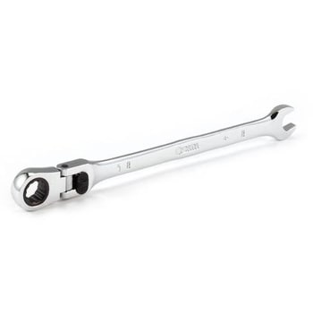 22mm ラチェット片目片口スパナ(首振型/ロック付) - エスコ