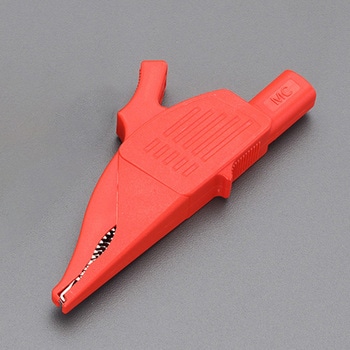 ワニ口クリップ (大口径/赤) - エスコ