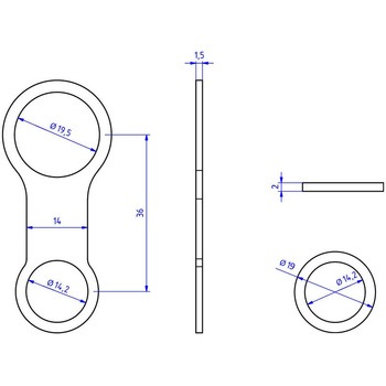 Fluid tank mounting bracket Natural CNC Racing (シーエヌシーレーシング)