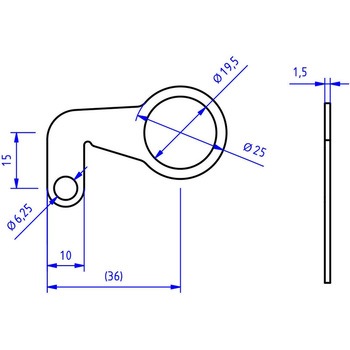 Fluid tank mounting bracket Natural CNC Racing (シーエヌシーレーシング)