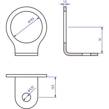 Fluid tank mounting bracket Natural CNC Racing (シーエヌシーレーシング)