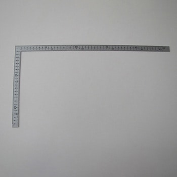 250x500mm 幅広シルバー曲尺 エスコ