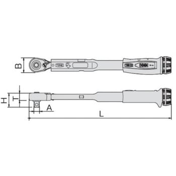 10- 50N・m 3/8DR ラチェット式トルクレンチ エスコ ESCO EA723JG-55-