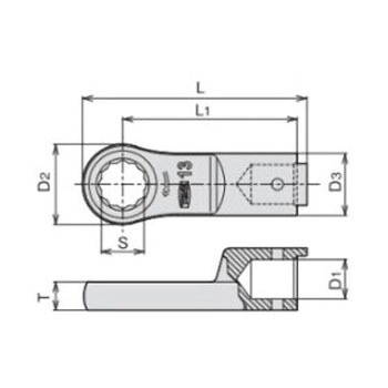 10-17mm [EA723NK-4用]ラチェット式メガネヘッドセット エスコ