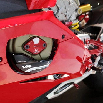 ジェネレーターカバー protector Ducati Panigale and Streetfighter V4 - Pramac Racing Limited Edition ブラック/Silver - CNC Racing (シーエヌシーレーシング)