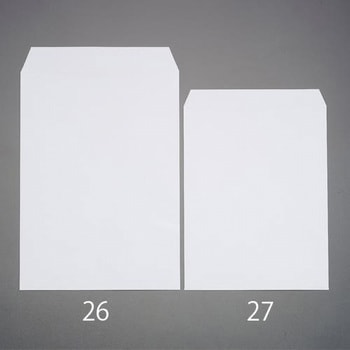 240x332mm/角2  ホワイト封筒(郵便枠なし) エスコ