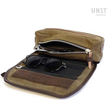 Handlebar bag Sahara Split leather | U038 UnitGarage (ユニットガレージ)