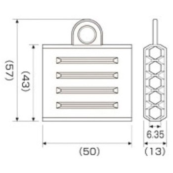 1/4"Hex ビットホルダー(5本組/クリアブラック) エスコ