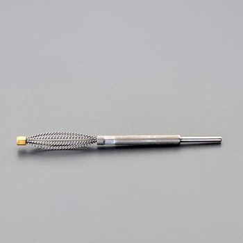 3x100mm/3mm軸 軸付ワイヤーブラシ(楕円型) エスコ