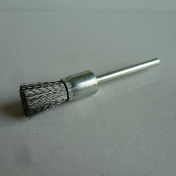 8mm/3mm軸 軸付ミニブラシ(エンド型/真鍮) エスコ