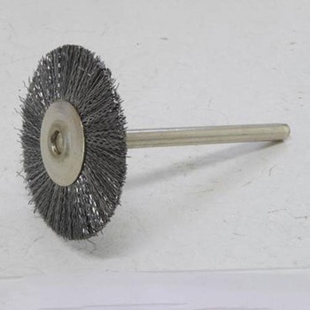 28mm/3.0mm軸 軸付ブラシ(平型/ナイロン製) - エスコ