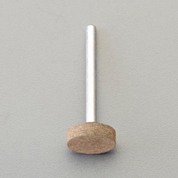 #100・20x 6mm/3mm軸 軸付ゴム砥石(ハード) エスコ