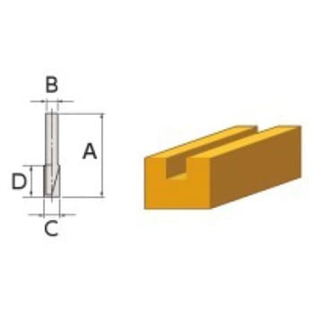 6x 3mm [ルーター用]超硬ストレートビット エスコ
