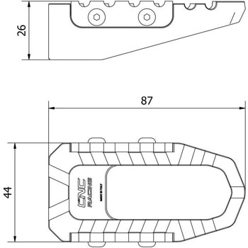 Kit poggiapiedi TOURING - pilota - CNC Racing (シーエヌシーレーシング)