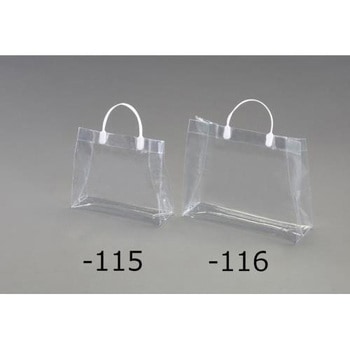 300x100x250mm トートバッグ(透明/Sサイズ) エスコ