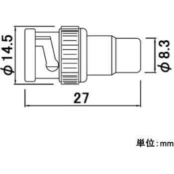 [RCA型→BNC型]同軸ケーブル変換アダプター エスコ