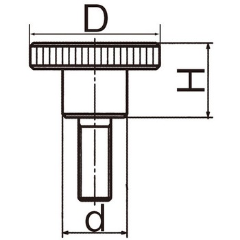 M10x30mm/Φ36mm ローレットノブ(雄ねじ/スチール製) エスコ