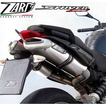 N. 2 シルバー ステンレススチール -ALU スリップオン APRILIA SHIVER 750 (2010-2017) ZARD (ザード)