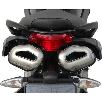 N. 2 シルバー ステンレススチール -ALU レーシング スリップオン APRILIA SHIVER 750 (2010-2017) ZARD (ザード)