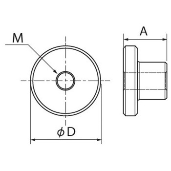M10x 23 mm ローレットナット(段付/スチール製) エスコ