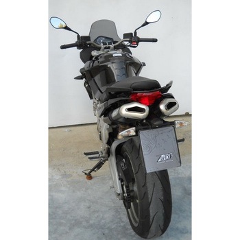 N. 2 ブラックステンレススチール -ALU レーシング スリップオン APRILIA SHIVER 750 (2010-2017) ZARD (ザード)