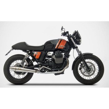 N. 2 ミラーポリッシュド ステンレススチール レーシング スリップオン MOTO GUZZI V7 CLASSIC (2008-2015) - ZARD (ザード)