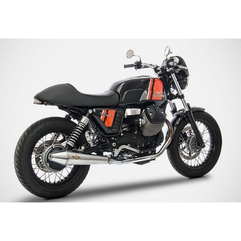 N. 2 ミラーポリッシュド ステンレススチール レーシング スリップオン MOTO GUZZI V7 CLASSIC (2008-2015) - ZARD (ザード)