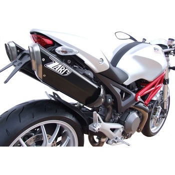 N.2 ステンレススチール -カーボン レーシング スリップオン DUCATI MONSTER 696/796/1100 ZARD (ザード)