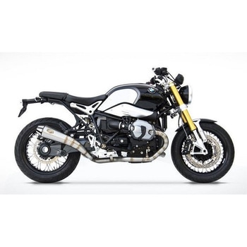 N.2 ステンレススチール スリップオン + BLACK-シルバー END-CAPS BMW R NINE-T 1200 (2015-2019) ZARD (ザード)